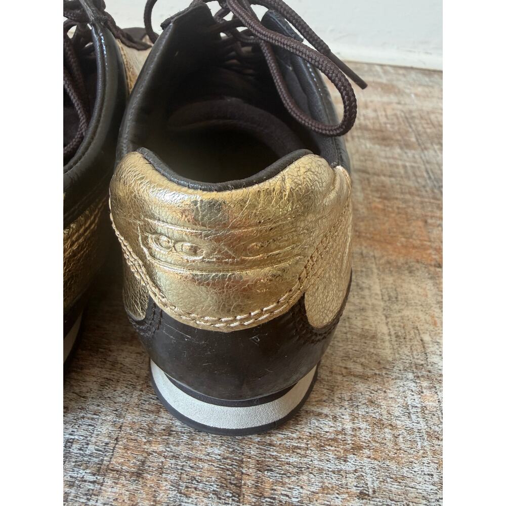 Coach Womens Kodie Signature Logo Gold and Brown Women's Sneakers Size 10 - Picture 4 of 13